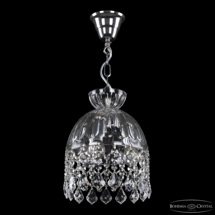 Подвесной светильник с цветным хрусталём 5478/22 Ni Clear/M-1H Leafs Bohemia Ivele Crystal (5478)