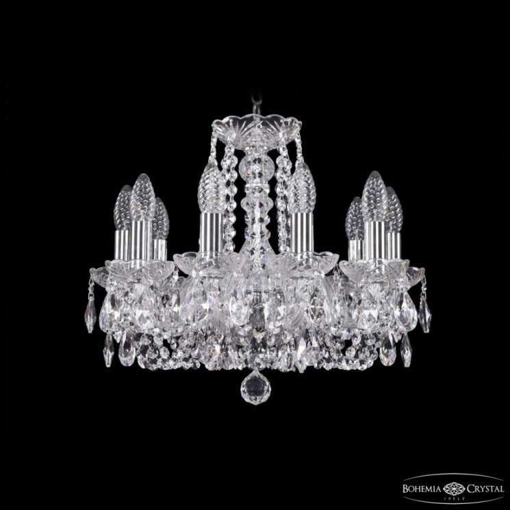 Люстра хрустальная 1402/10/141 Ni Bohemia Ivele Crystal (Стеклянный рожок)
