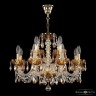 Люстра с цветным хрусталём 5402/8+4/195 G Amber/M-1H K721 Bohemia Ivele Crystal (5402)