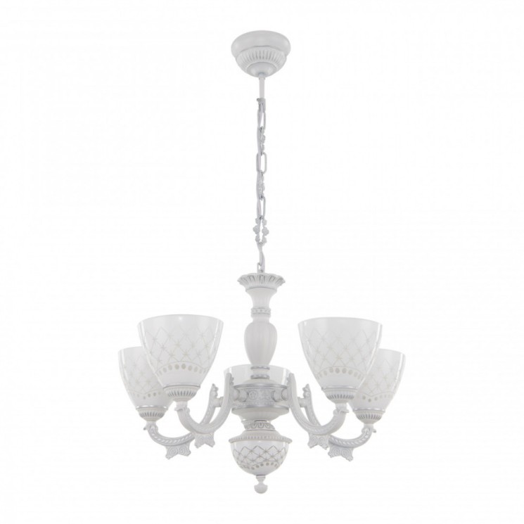 Люстра с плафонами подвесная 343837/5 WT+SL Arte Milano (Подвесные)