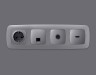 Ambrella Light Лицевая панель для TV розетки QUANT Ambrella Volt ALFA AP6630