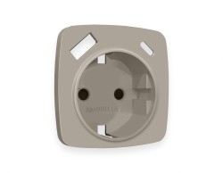 Ambrella Light Лицевая панель для электрической розетки с/з со шторками 2USB тип A+C QUANT Ambrella Volt OMEGA OP3700