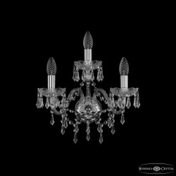 Бра хрустальные 1403B/2+1/160 Ni  Bohemia Ivele Crystal (Стеклянный рожок)