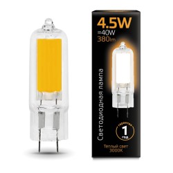 Светодиодная лампа Gauss 4,5W 380Lm 3000K G4 107807104107807104_GAUSS