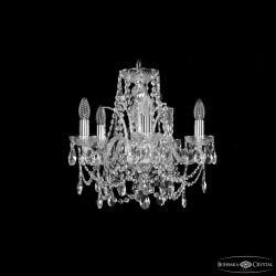 Люстра хрустальная 1411/5/141 Ni  Bohemia Ivele Crystal (Стеклянный рожок)