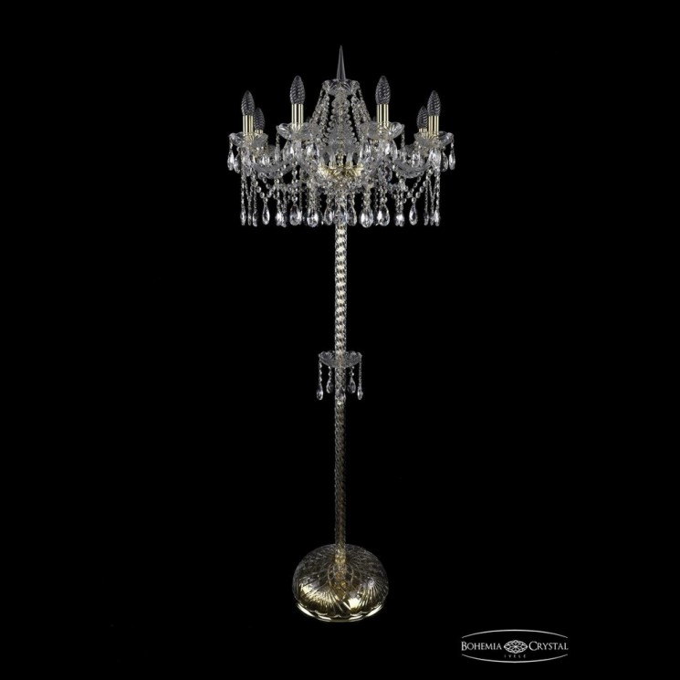 Торшер хрустальный 1413T2/8/200-160 G Bohemia Ivele Crystal (Стеклянный рожок)