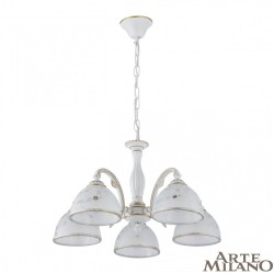 Люстра с плафонами подвесная 349737/5 WT+G Arte Milano (Подвесные)
