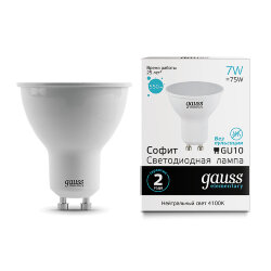 Светодиодная лампа Gauss Софит 7W 550Lm 4100K GU10 1362713627_GAUSS