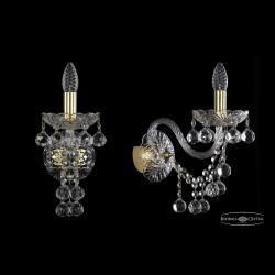 Бра хрустальные 1409B/1/195/XL G Bohemia Ivele Crystal (Стеклянный рожок)