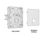 Ambrella Light Комплект механизма телефонной розетки Ambrella Volt ALFA MA642030