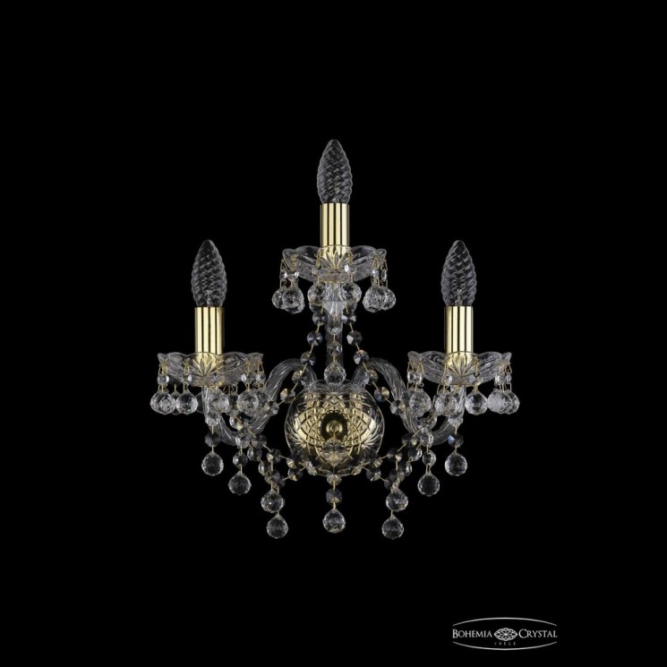 Бра хрустальные 1409B/2+1/141 G Bohemia Ivele Crystal (Стеклянный рожок)