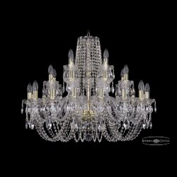 Люстра хрустальная 1402/16+8+4/300 G Bohemia Ivele Crystal (Стеклянный рожок)