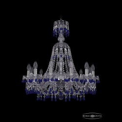Люстра хрустальная 1410/12/240/XL-74 Ni V3001 Bohemia Ivele Crystal (Стеклянный рожок)