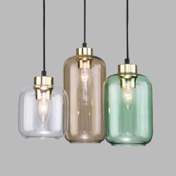 Подвесной светильник со стеклянным плафоном                      TK Lighting  3325 Marco Green