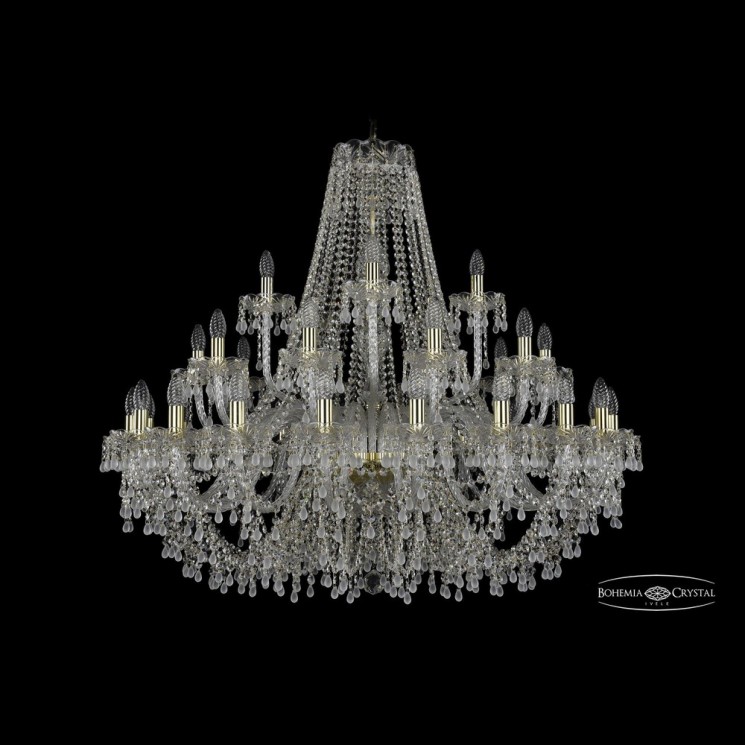 Люстра хрустальная 1410/20+10+5/400 G V0300 Bohemia Ivele Crystal (Стеклянный рожок)