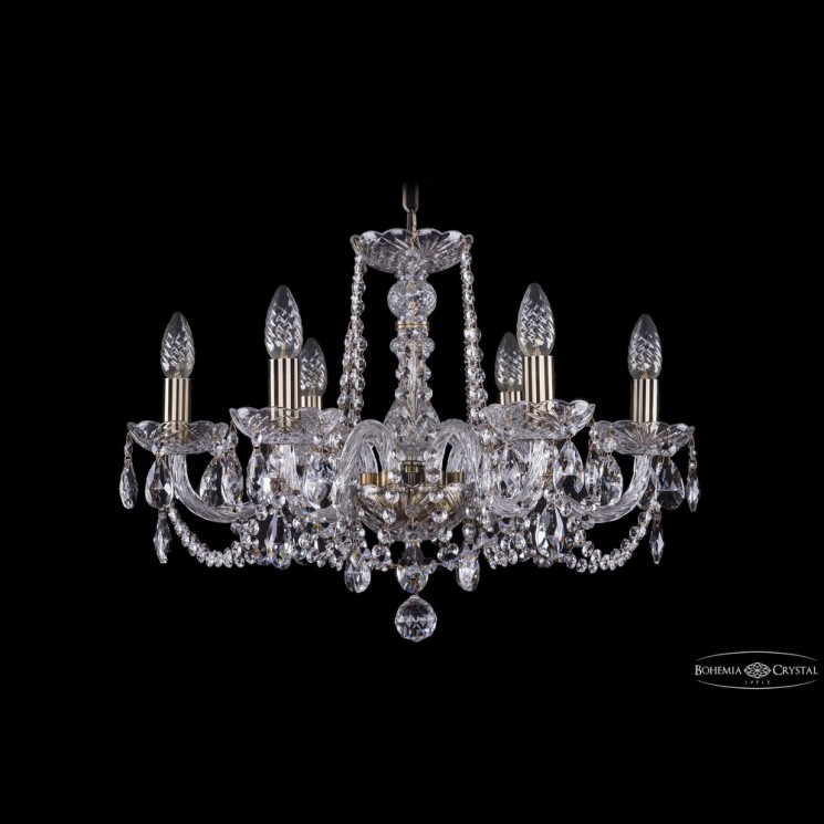 Люстра хрустальная 1402/6/195 Pa Bohemia Ivele Crystal (Стеклянный рожок)