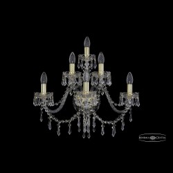 Бра хрустальные 1403B/3+2+1/240 G Bohemia Ivele Crystal (Стеклянный рожок)