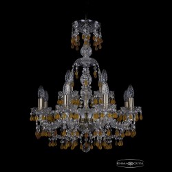 Люстра хрустальная 1410/8+4/195/XL-66 Pa V1003 Bohemia Ivele Crystal (Стеклянный рожок)
