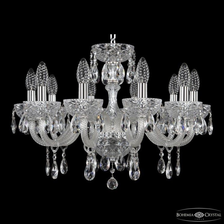 Люстра с цветным хрусталём 5417/10/195 Ni Clear/M-1F Bohemia Ivele Crystal (5417)